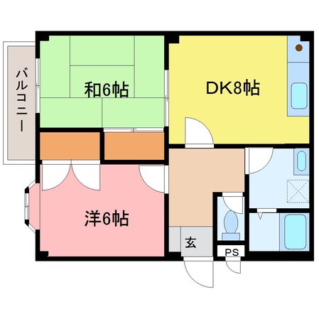 パルム舟橋の物件間取画像